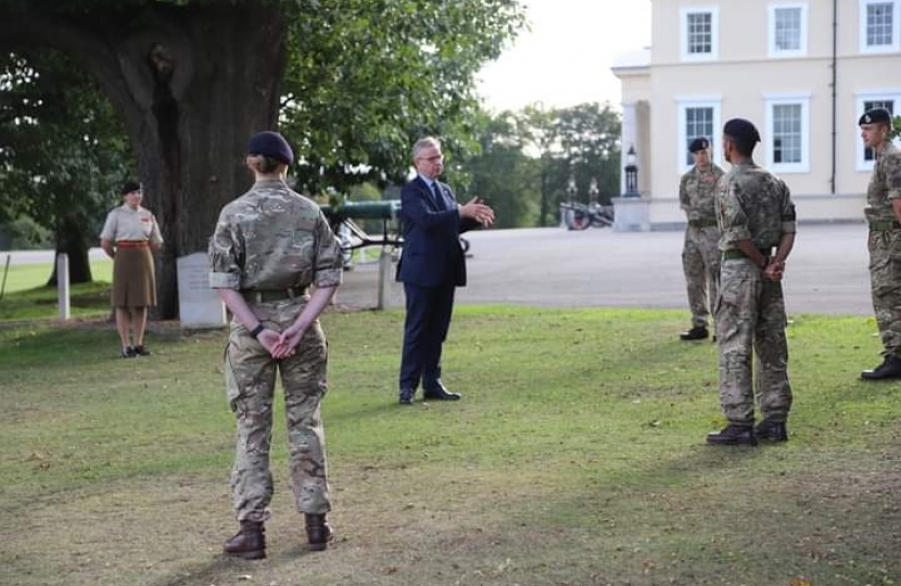 Michale Gove visits RMA Sandhurst