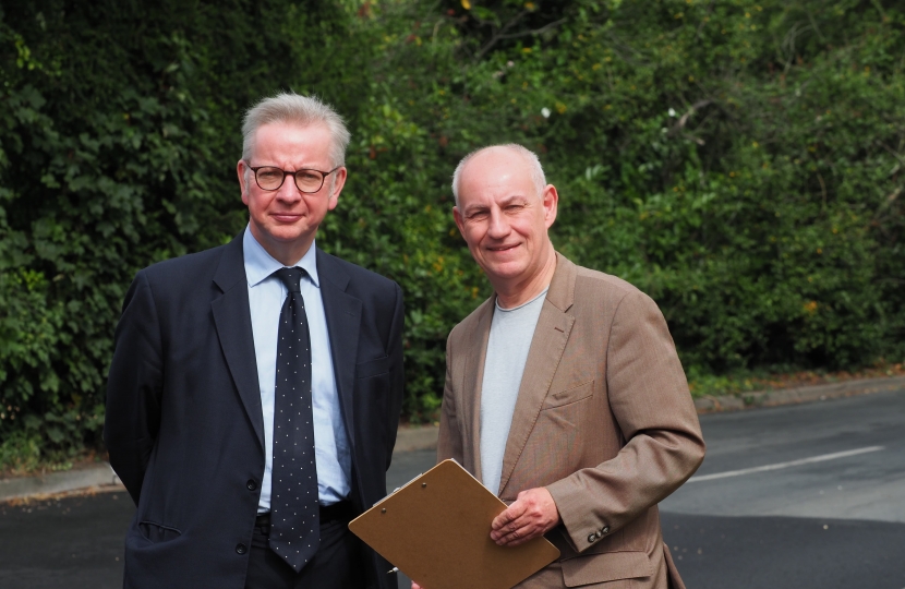 Stuart with Michael Gove