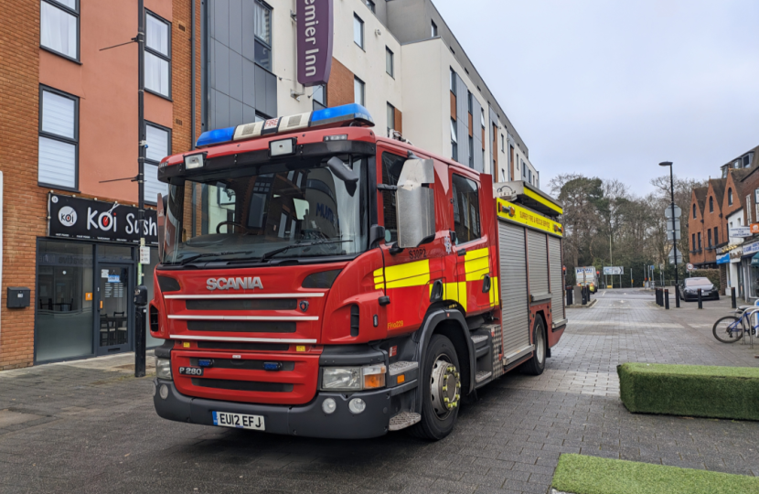 Pictured, Camberley Fire Station