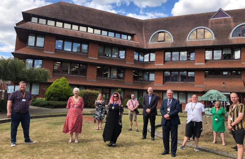 Pride In Surrey Is Marked By Raising The Pride Flag Outside Surrey Heath House Surrey Heath 