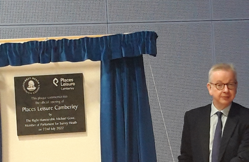 Michael Gove unveils plaque