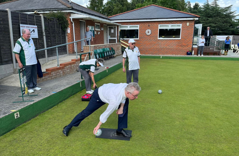 Pictured, Michael at West End Bowls Club