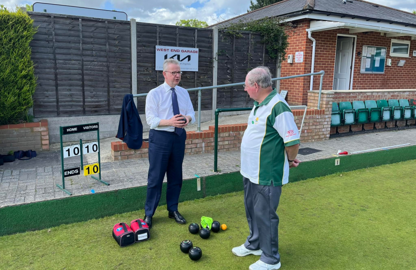 Pictured, Michael at West End Bowls Club