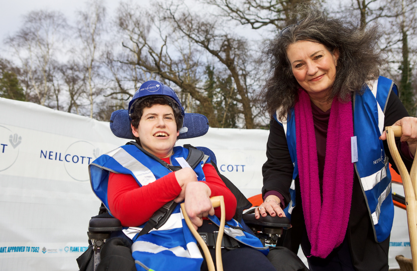 Pictured, the groundbreaking ceremony for the new short breaks accommodation at Goldsworth Park