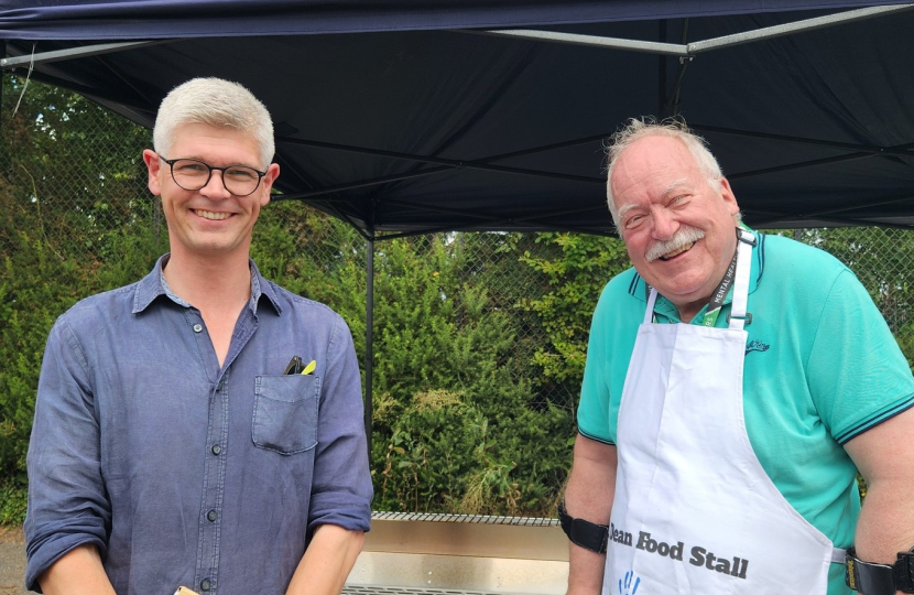 Pictured, Cllr Trefor Hogg and Dr Alasdair Pinkerton MP 