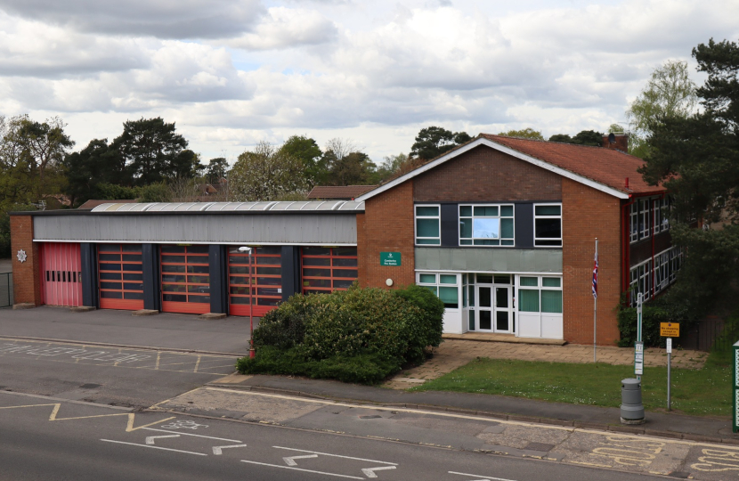 Pictured, Camberley Fire Station