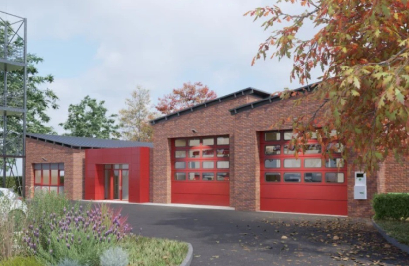 Pictured, the proposed redeveloped Chobham Fire Station