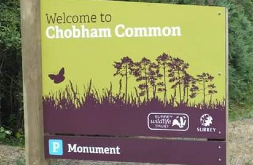 Pictured, one of the old signs to be removed at Monument car park, Chobham