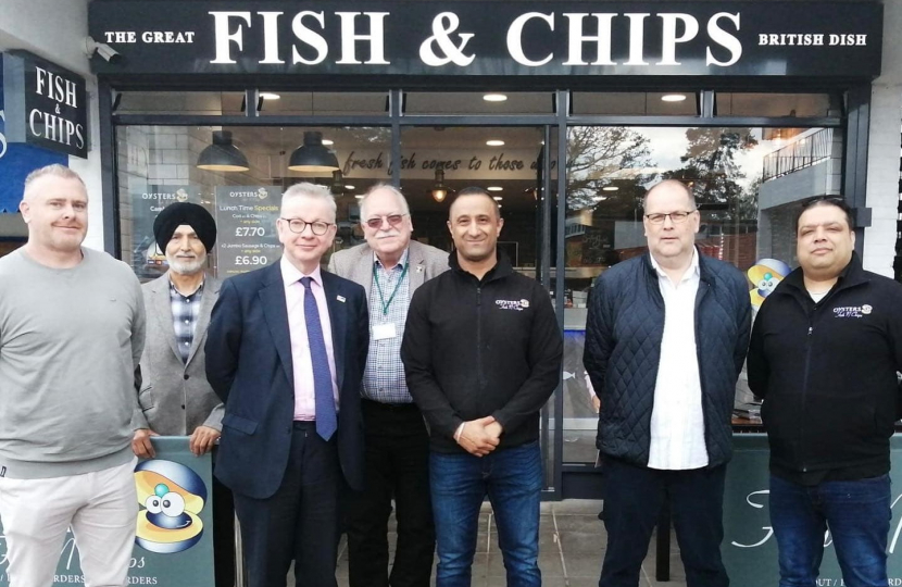 Pictured, Michael, Trefor and Shaun at Oysters Fish & Chips on the Old Dean