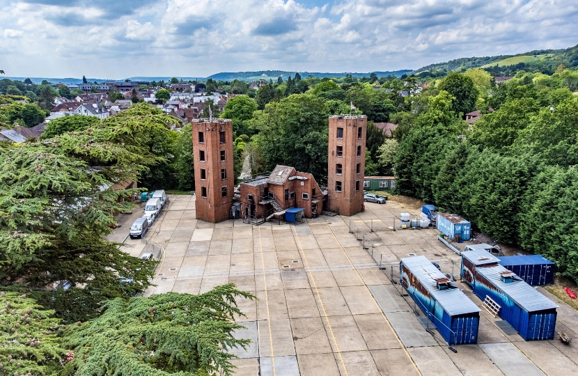 Pictured, Surrey Fire and Rescue Service Headquarters at Wray Park