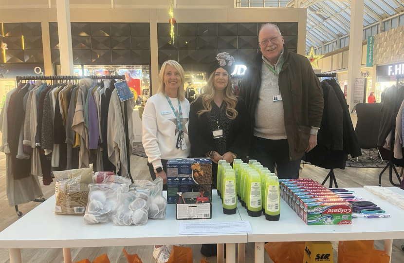 Pictured, Sarah-Jane and Trefor at the event in the Square, Camberley