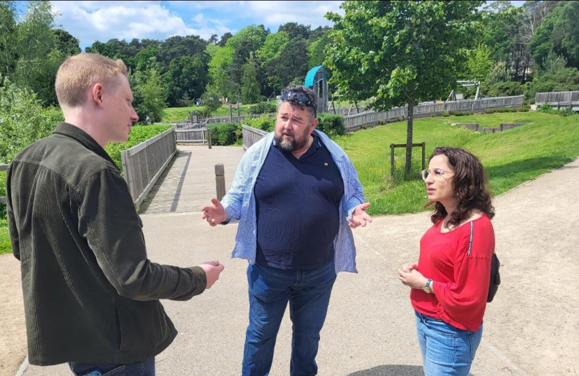 Pictured, Surrey Heath Conservative Association campaigning in Deepcut