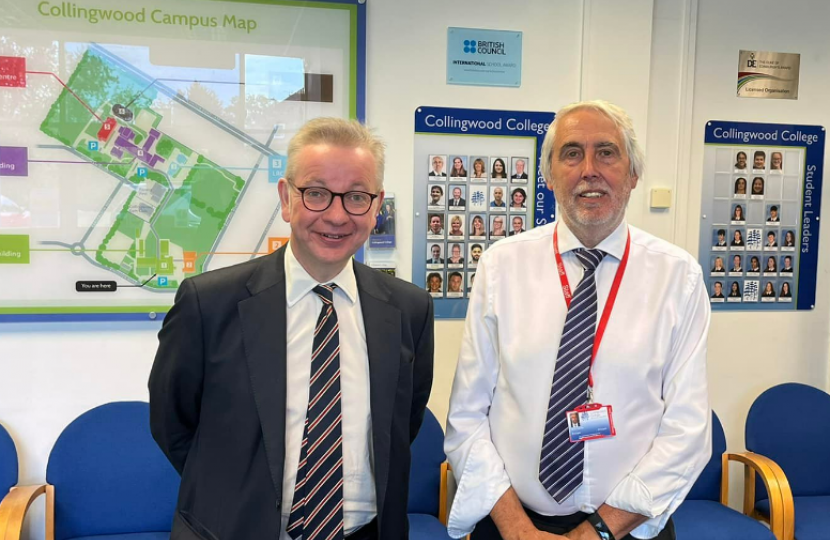 Michael Gove at Collingwood College