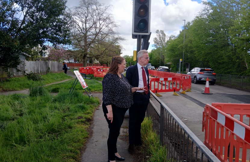 Pictured, Michael Gove MP and Cllr Rebecca Jennings-Evans