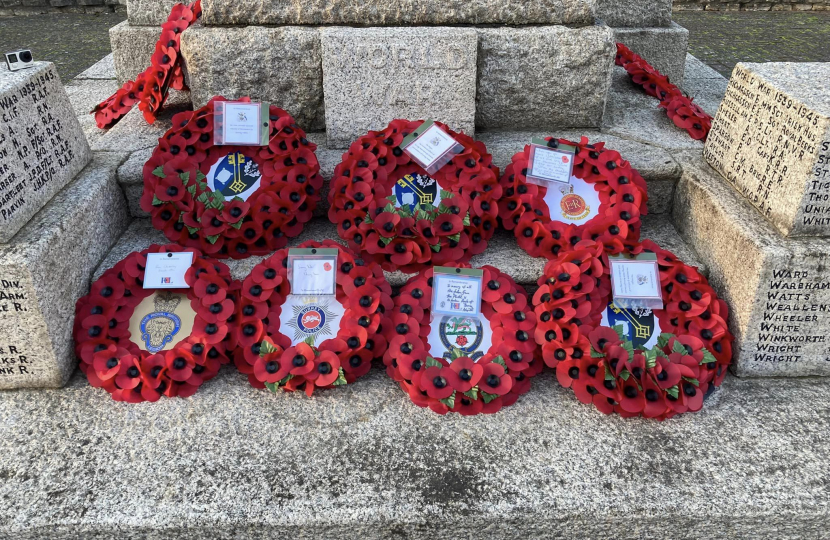 Pictured, the Remembrance Sunday parade in Camberley