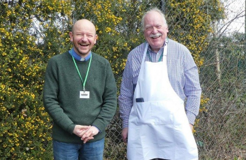 Pictured, Reverend Chris Richardson and Trefor Hogg