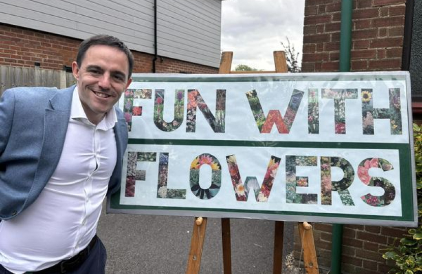 Pictured, Ed McGuinness at the Frimley Green Village Gardens Open Day