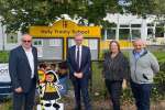 Pictured, Michael Gove MP with Cllrs Adrian Page, Tony Henderson and Rebecca Jennings-Evans