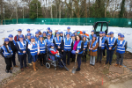 Pictured, the groundbreaking ceremony for the new short breaks accommodation at Goldsworth Park