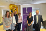 Pictured, Michael Gove MP with members of the Camberley Care team