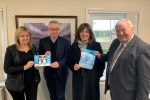 Pictured, Michael with the Mayor of Surrey Heath Cllr Robin Perry, Sarah Vine, and Anne Brummer