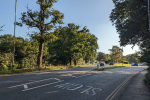 Pictured, the proposed pedestrian crossing site on Portsmouth Road