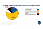 Pictured, the new political make up of Surrey Heath Borough Council