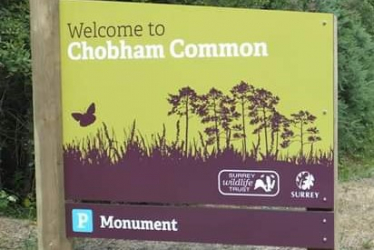 Pictured, one of the old signs to be removed at Monument car park, Chobham