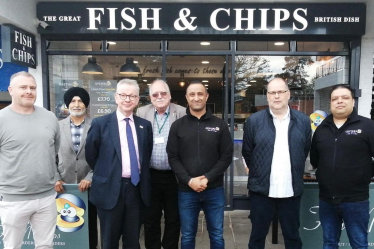 Pictured, Michael, Trefor and Shaun at Oysters Fish & Chips on the Old Dean